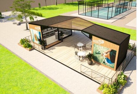 A sketch of a clubhouse used by Africa Padel at their clubs